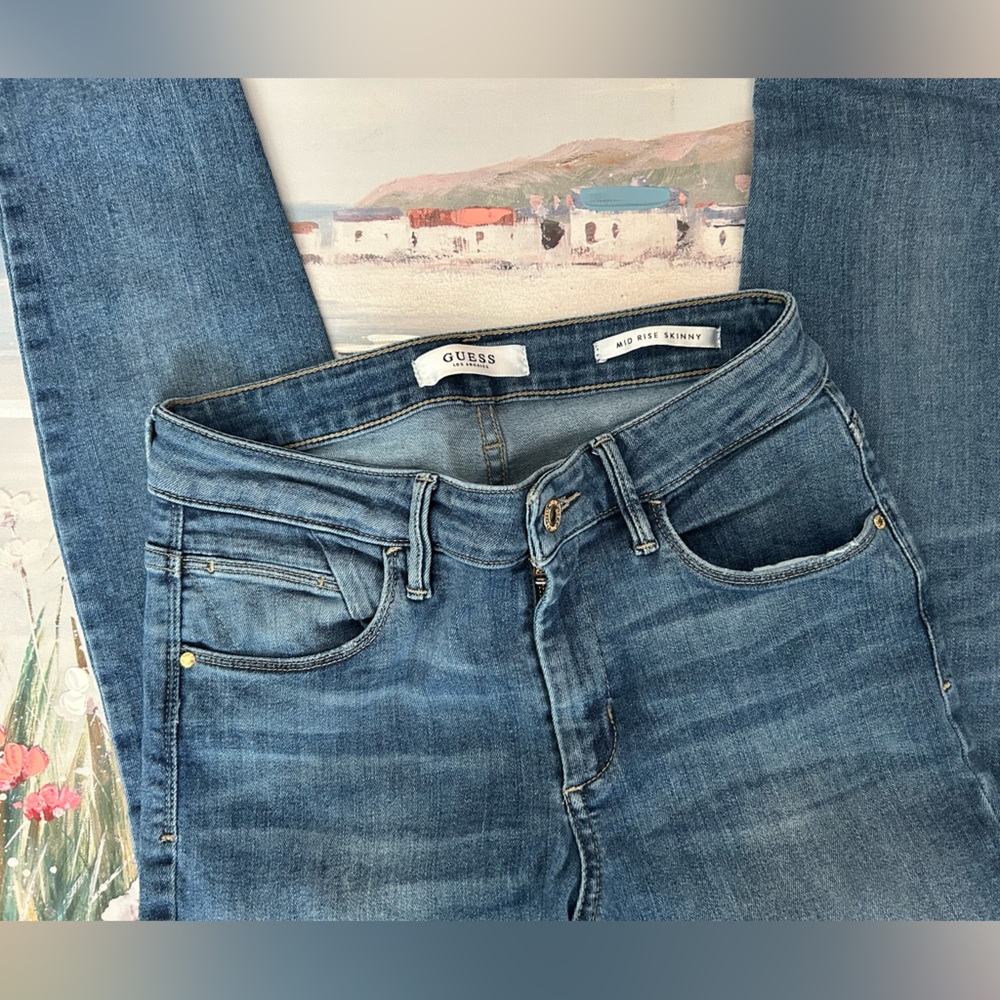 Guess Mid Rise Skinny Jeans Retro - Picture 2 of 15